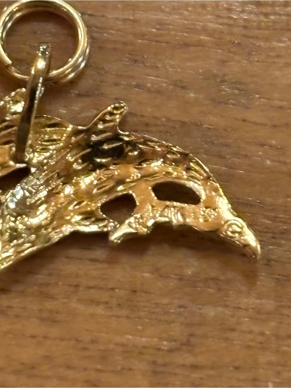 14k Solid Gold Dolphin Charm Pendant - Picture 4 of 6